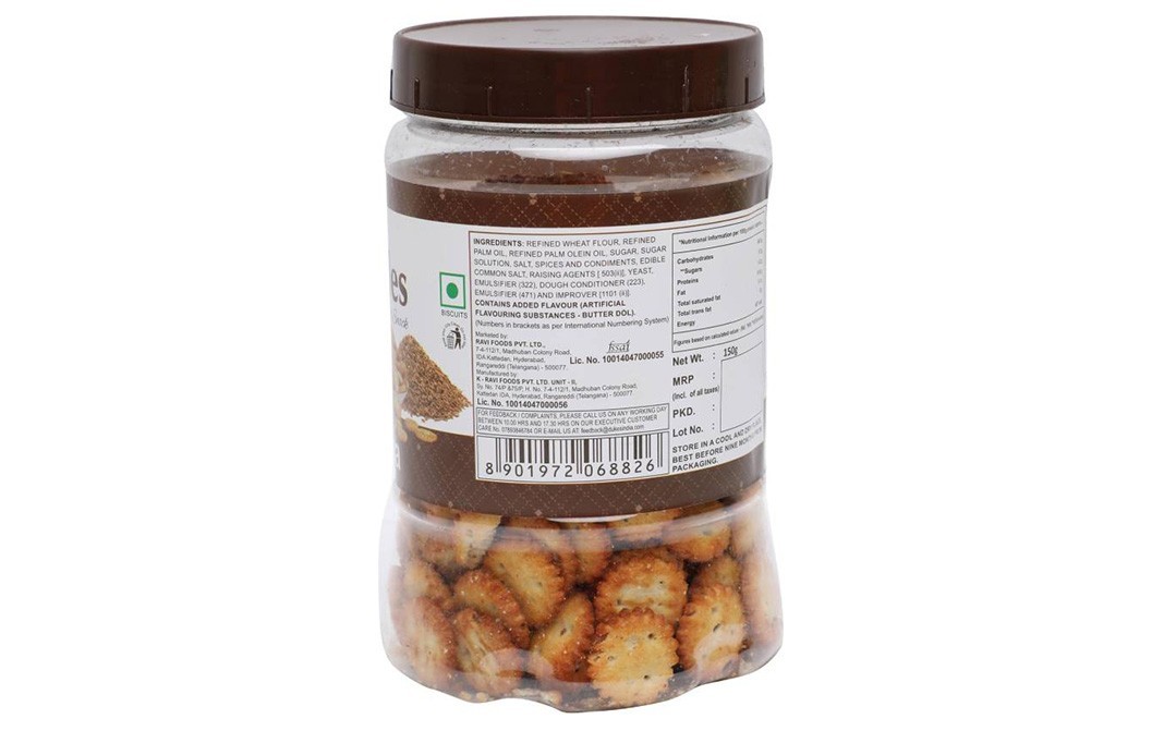 Dukes Nibbles Jeera Baked Snacks   Jar  150 grams